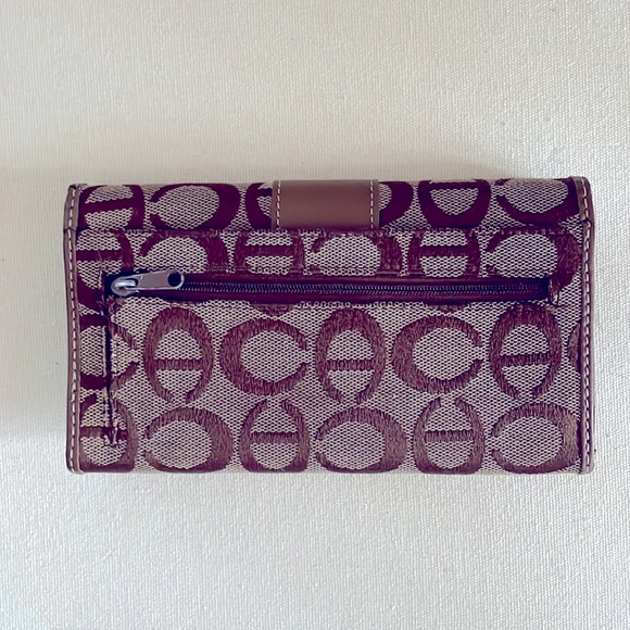 Canvas Trifold Wallet in Tan/Brown - Picture 2 of 7